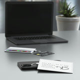 Graphic Saffiano Leather "Motivates" Card Holder