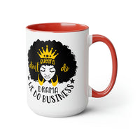 Graphic Drinkware "QUEEN DO BUSINESS" Two-Tone Mug