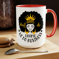 Graphic Drinkware "QUEEN DO BUSINESS" Two-Tone Mug