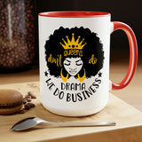 Graphic Drinkware "QUEEN DO BUSINESS" Two-Tone Mug