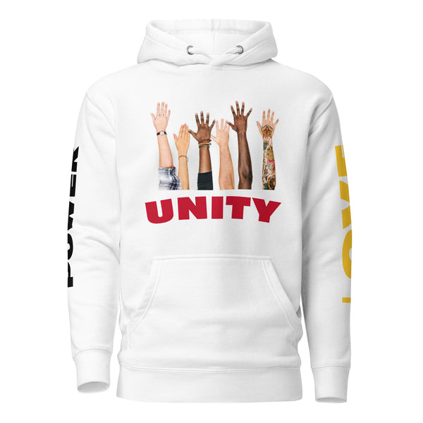 Graphic Hooded "UNITY, LOVE, POWER Sweatshirts & Hoodies