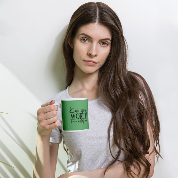 Graphic Drinkware "KNOW YOUR WORTH"....... Mug